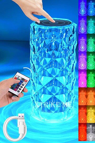 Kristal Elmas Masa Lambası 16 Renk USB Şarjlı Dokunmatik (3936)