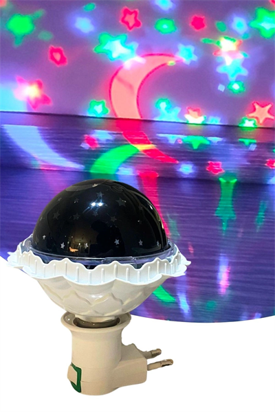 Kristal Gökyüzü Modlu Yıldızlı Hareketli 360 Derece Dönen Kristal Led Ampül Bx40