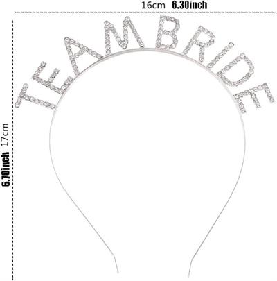Kristal Taşlı Gümüş Renk Team Bride Gelin Tacı (3936)