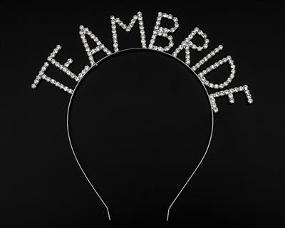 Kristal Taşlı Gümüş Renk Team Bride Gelin Tacı (3936)