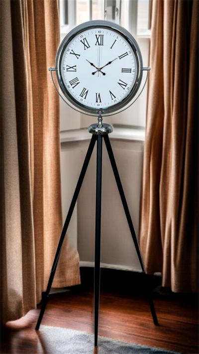 Krom Asalet Tripod Ayaklı Saat