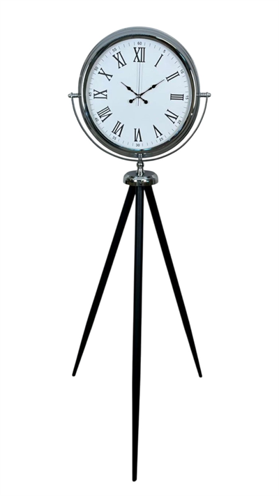 Krom Asalet Tripod Ayaklı Saat