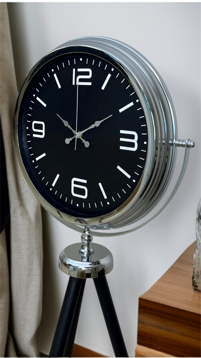 Krom Asil Tripod Ayaklı Saat