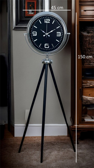 Krom Asil Tripod Ayaklı Saat