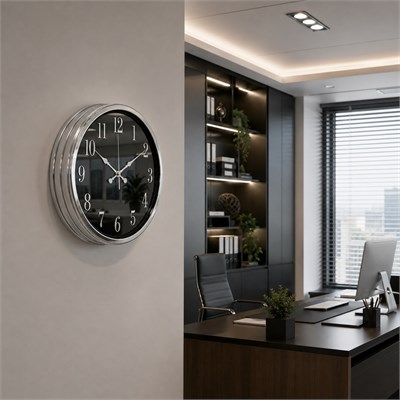 Krom Heritage Aynalı 40 x 40 Cm Duvar Saati