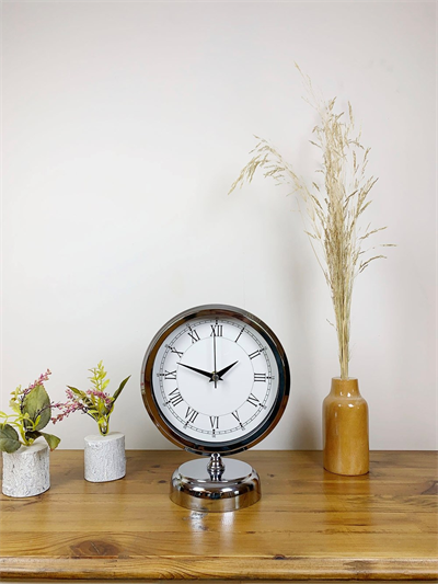 Krom Metal Retro Masa Saati 25×20 cm
