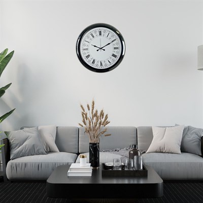 Krom Mnadala Desenli 52 x 52 Cm Duvar Saati