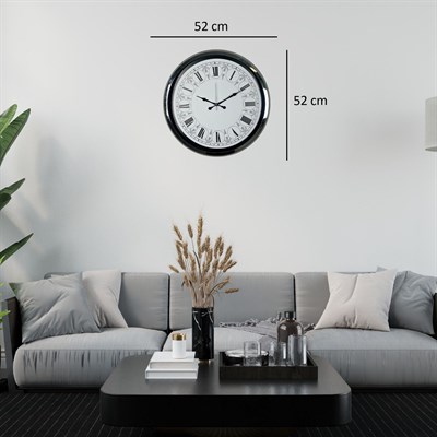 Krom Mnadala Desenli 52 x 52 Cm Duvar Saati