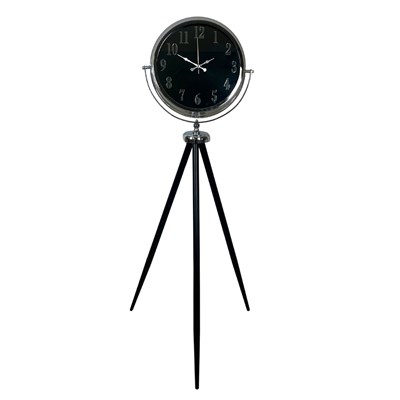 Krom Modern Aynalı Tripod 150 x 45 Cm Ayaklı Saat