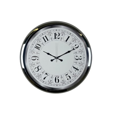 Krom Modern Desenli 52 x 52 Cm Duvar Saati