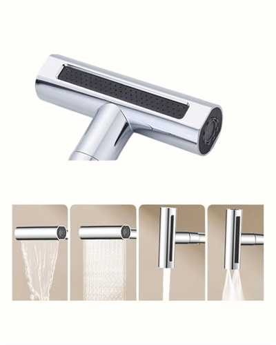 Krom Musluk Başlığı | 4ü 1 Arada Su Çıkışı | Kolay Montajlı