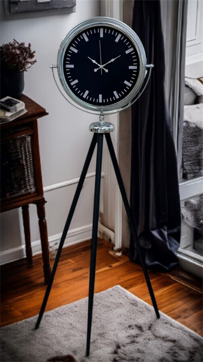 Krom Prime Modern Tripod Ayaklı Saat