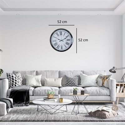 Krom Roma 52 x 52 Cm Duvar Saati