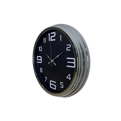 Krom Sade 40 Cm Metal Duvar Saati