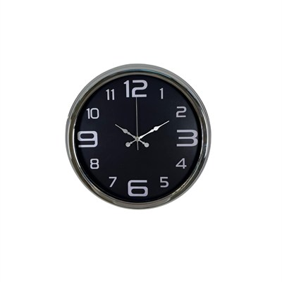 Krom Sade 40 Cm Metal Duvar Saati