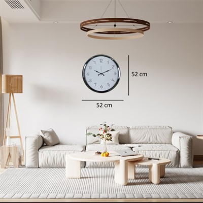 Krom Sade 52 x 52 Cm Duvar Saati