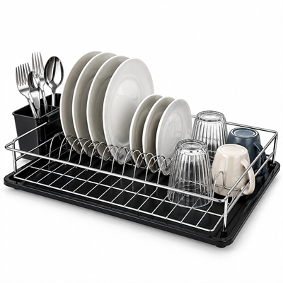 Krom Tek Katlı Tabaklık - Bulaşıklık Bx40
