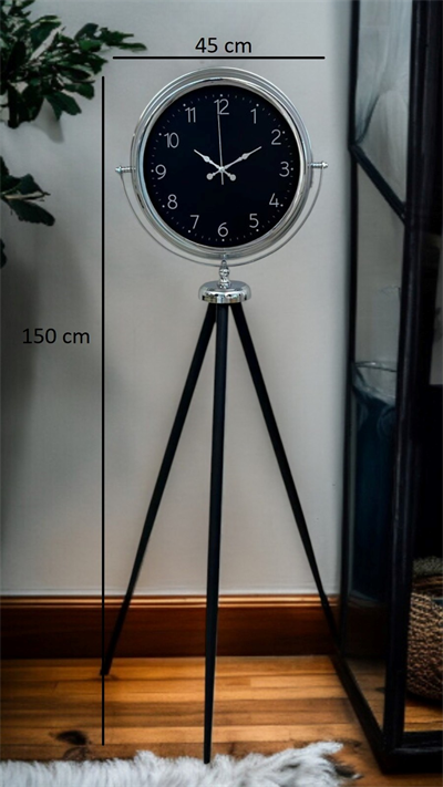 Krom Zarif Tripod Ayaklı Saat