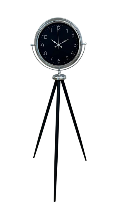 Krom Zarif Tripod Ayaklı Saat