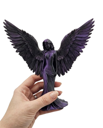 Küçük Boy Mor Melek İnsan Biblo Estetik Dekoratif Obje