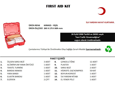 Küçük İlk Yardım Seti First Aid Kit Bx40