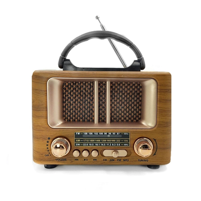 Küçük Mini Boy Retro Ahşap Tasarım Bluetooth Hoparlörlü Radyo – Fm/am Destekli, Şarjlı Ve Taşınabilir Radyo Ns-8108 Bx40