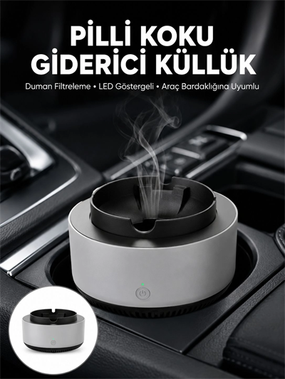 Kül Tablası Hava Temizleyici Araç Akıllı Küllük Duman Temizleyici