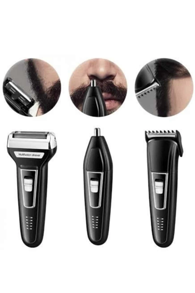 Kulak Burun Kıl Kesme Ense Yanak Tıraş Seti 3 Başlıklı Profesyonel