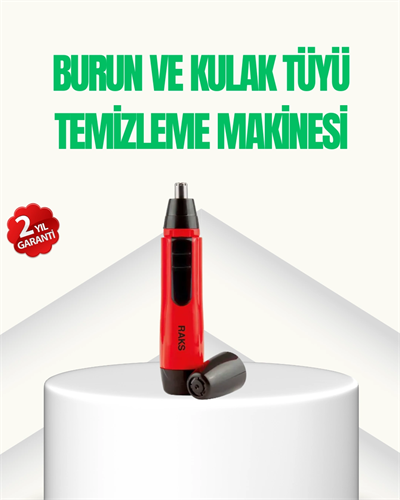 Kulak Burun Tüy Temizleme Makinası Pilli Kırmızı Ergonomik