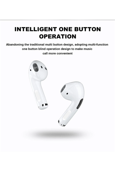 Kulak İçi Kablosuz Bluetooth Kulaklık - Beyaz Renk, Dokunmatik Kontrol ve Suya Dayanıklı