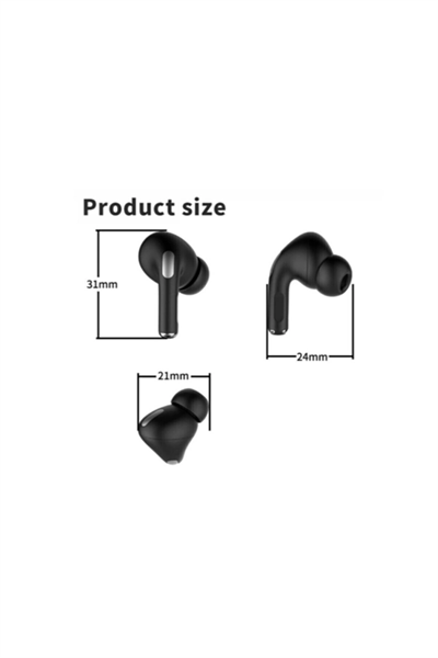 Kulak İçi Kablosuz Kulaklık, Bluetooth 5.0 Bağlantılı, Dokunmatik Kontrollü, Siyah Renk