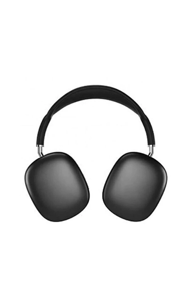 Kulak Üstü Kablosuz Bluetooth Kulaklık, Mikrofonlu ve SD Kart Girişli Siyah Tasarım