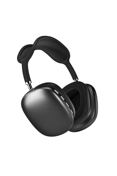 Kulak Üstü Kablosuz Bluetooth Kulaklık, Mikrofonlu ve SD Kart Girişli Siyah Tasarım