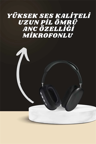 Kulak Üstü Kulaklık Pro9 ve Yeni Nesil Akıllı Saat Android ve İOS Uyumlu ANC Özelliği