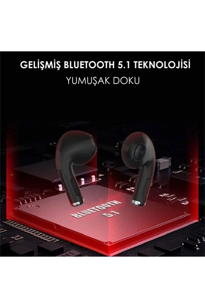 Kulak içi TWS Bluetooth 5.1 kulaklık siyah ANC mikrofonlu dokunmatik kontrollü 2 yıl garantili