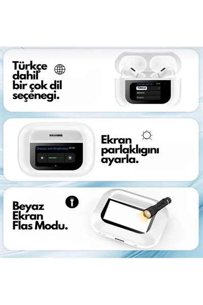 Kulak içi TWS Bluetooth Kulaklık - Renk: Beyaz, Bluetooth Versiyon: 5.2, Mikrofon