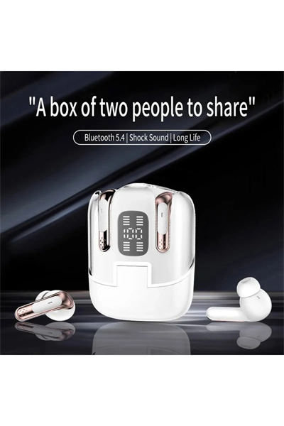 Kulak içi TWS Bluetooth Kulaklık - Renk: Beyaz, Bluetooth Versiyon: 5.3, Mikrofon
