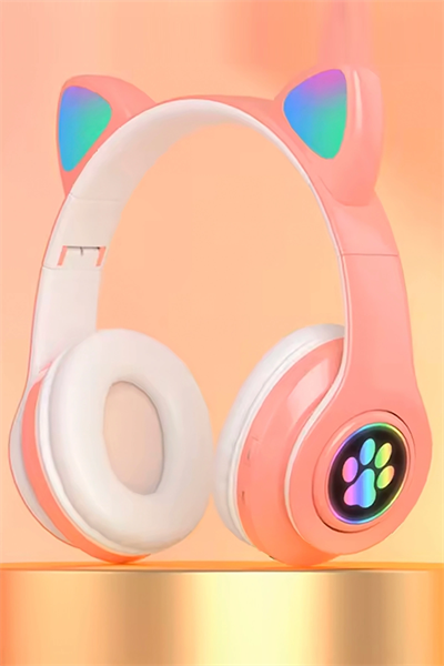 Kulak üstü Bluetooth Kulaklık - Renk: Pembe, Bluetooth Versiyon: 5.0, Mikrofon, Özellik: Kablolu