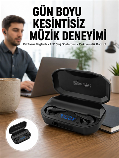 Kulaklık Bluetooth 5.2 Kablosuz Kulakiçi Rgb Işıklı Çift Mikrofonlu Yeni Nesil