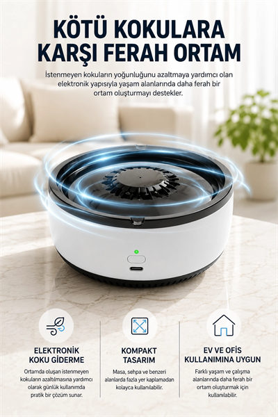 Küllük Duman Giderici Temizlenebilir Elektronik Pilli