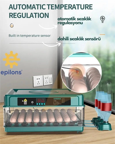 Kuluçka Makinesi Epo-130my Extra Hediyeli 130 Yumutalık Yedek Motorlu İncubator