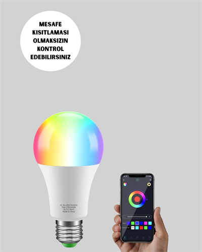 Kumanda Destekli Çok Renkli Akıllı LED Ampul Yeni Nesil