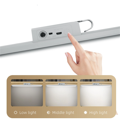 Kumandalı - Zaman - Işık Gücü Ayarlı Metal Askılı - Usb Şarjlı Lamba Fener 20smd Led Bx40