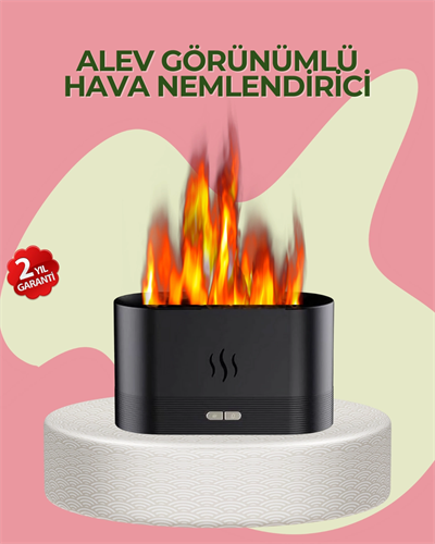 Kumandalı Alev Görünümlü LED Hava Nemlendirici Buhar Makinesi