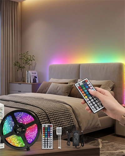 Kumandalı RGB Şerit Led 5 Metre Renk Değiştiren Dekoratif LED Işık