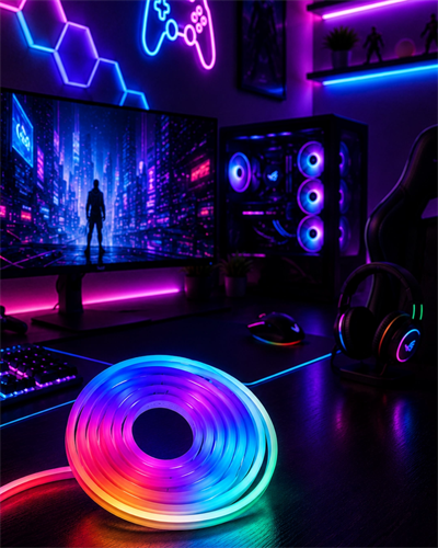 Kumandalı Su Geçirmez RGB Led Şerit Işık Müzik Senkronlu Neon Led
