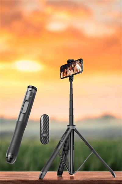 Kumandalı Tripod Telefon Tutucu Selfie Çubuğu 360 Derece Dönebilen