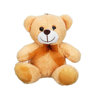 Kurdeleli Peluş Ayı 21 cm -Stokta Olan Renk Gönderilir