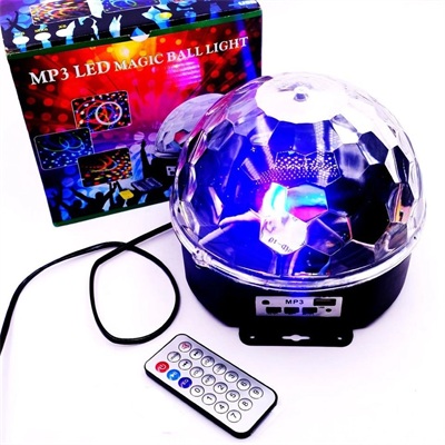 Küre Disko Topu Müzik Çalar Renkli Lazer Işıklı Bluetooth Bx40