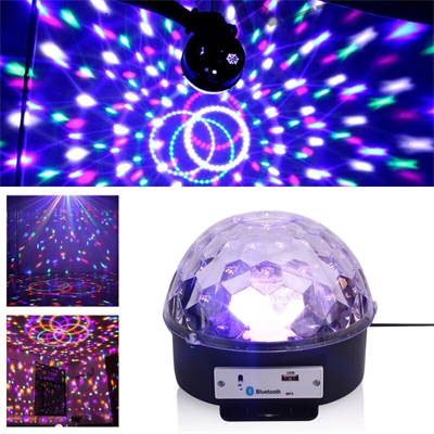 Küre Disko Topu Müzik Çalar Renkli Lazer Işıklı Bluetooth Bx40